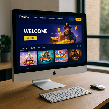 Posido Casino Desktop Design - Clean Interface and Easy Navigation